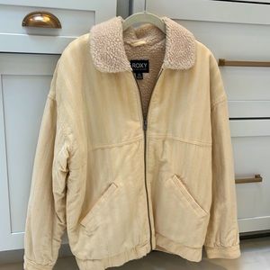 Roxy jacket. Fleece lined aviator jacket.